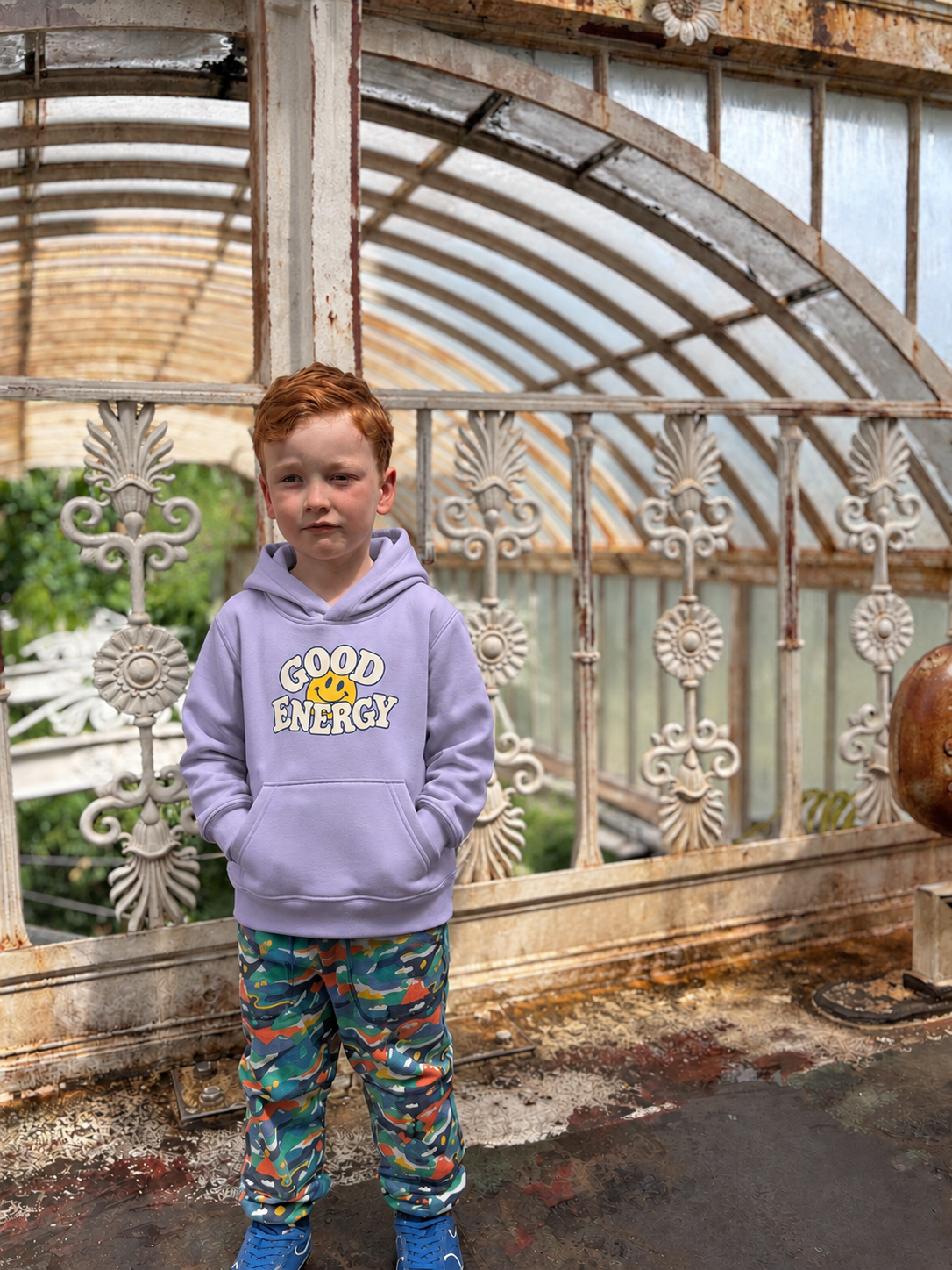 Leo at kew in good energy hoodie