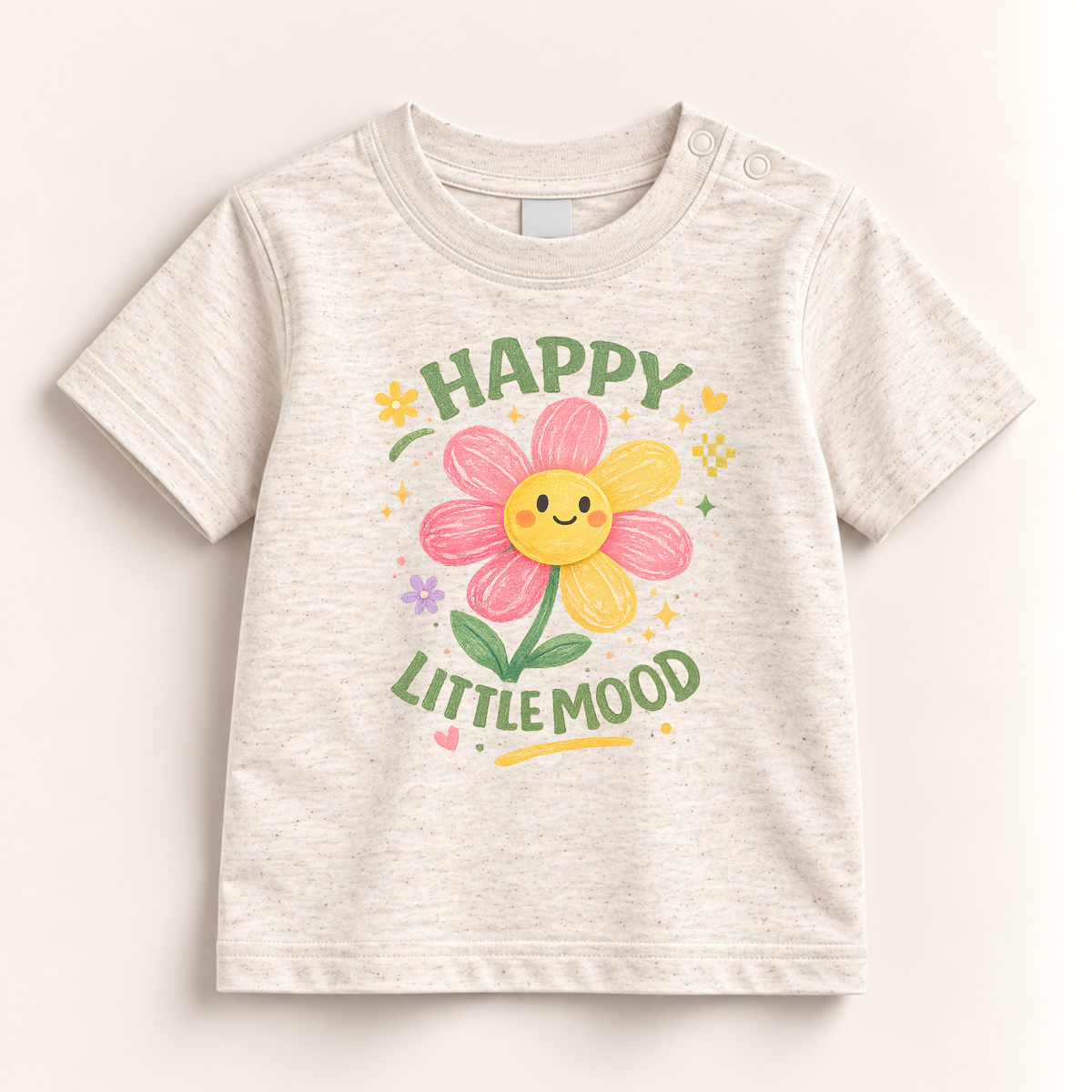 😊 Happy Little Mood - Organic Cotton Toddler Tee