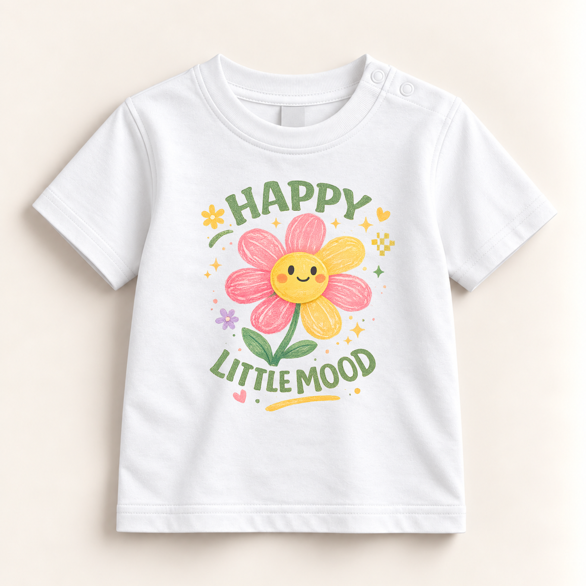 😊 Happy Little Mood - Organic Cotton Toddler Tee